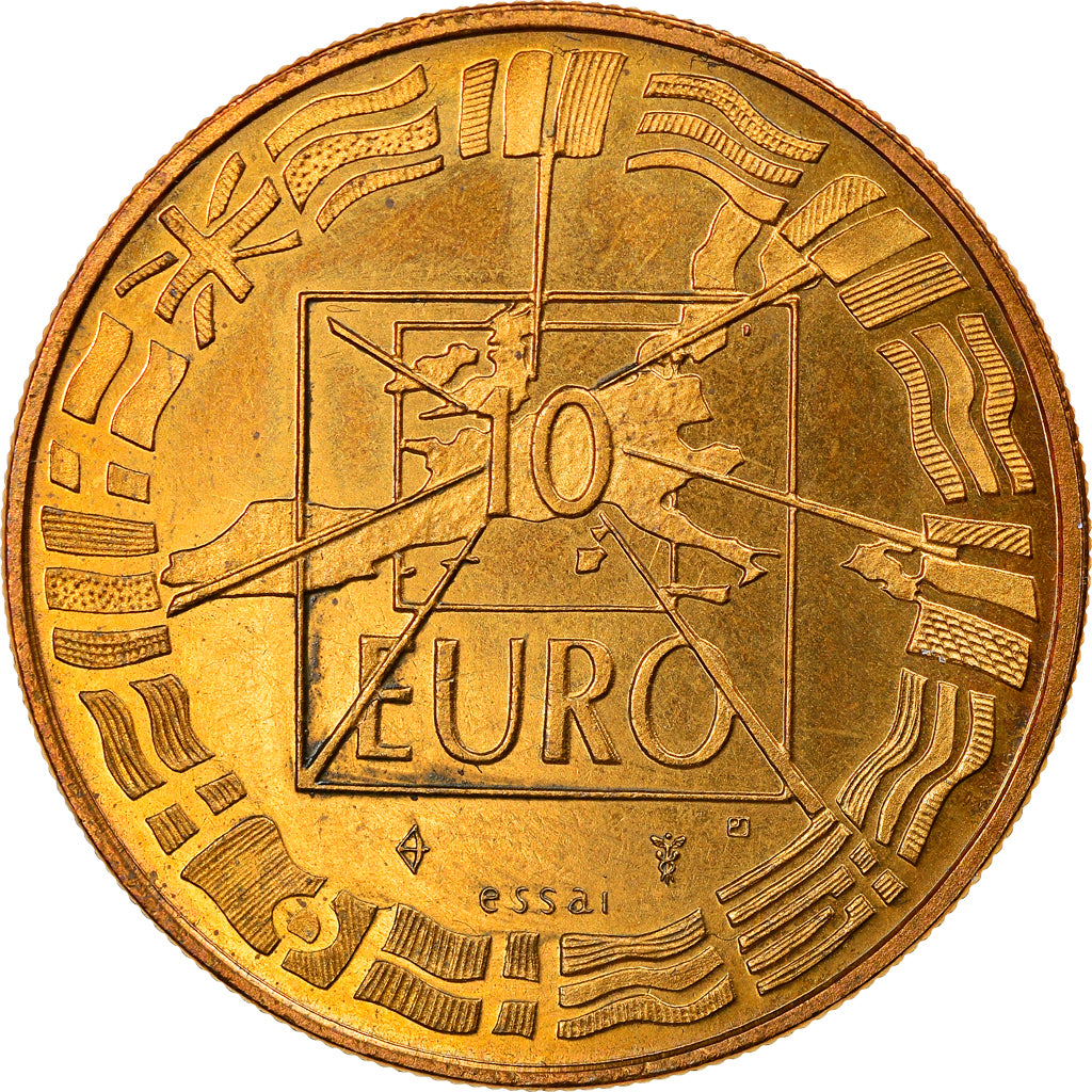 Frankrijk, Medaille, 10 Euro, Football, Sports & leisure, 1998, PR, Copper Gilt