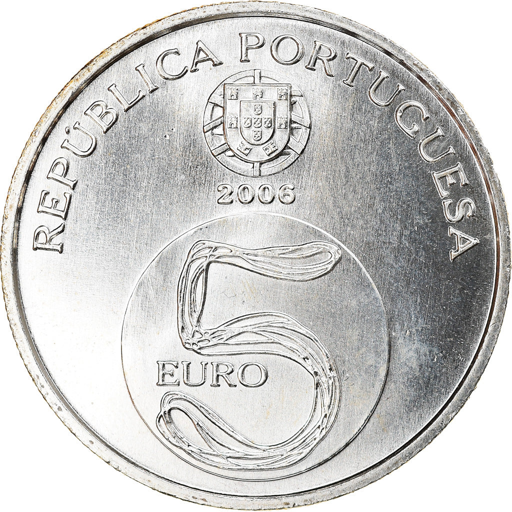 Portugal, 5 Euro, 2006, Lisbon, MS(63), Silver, KM:779