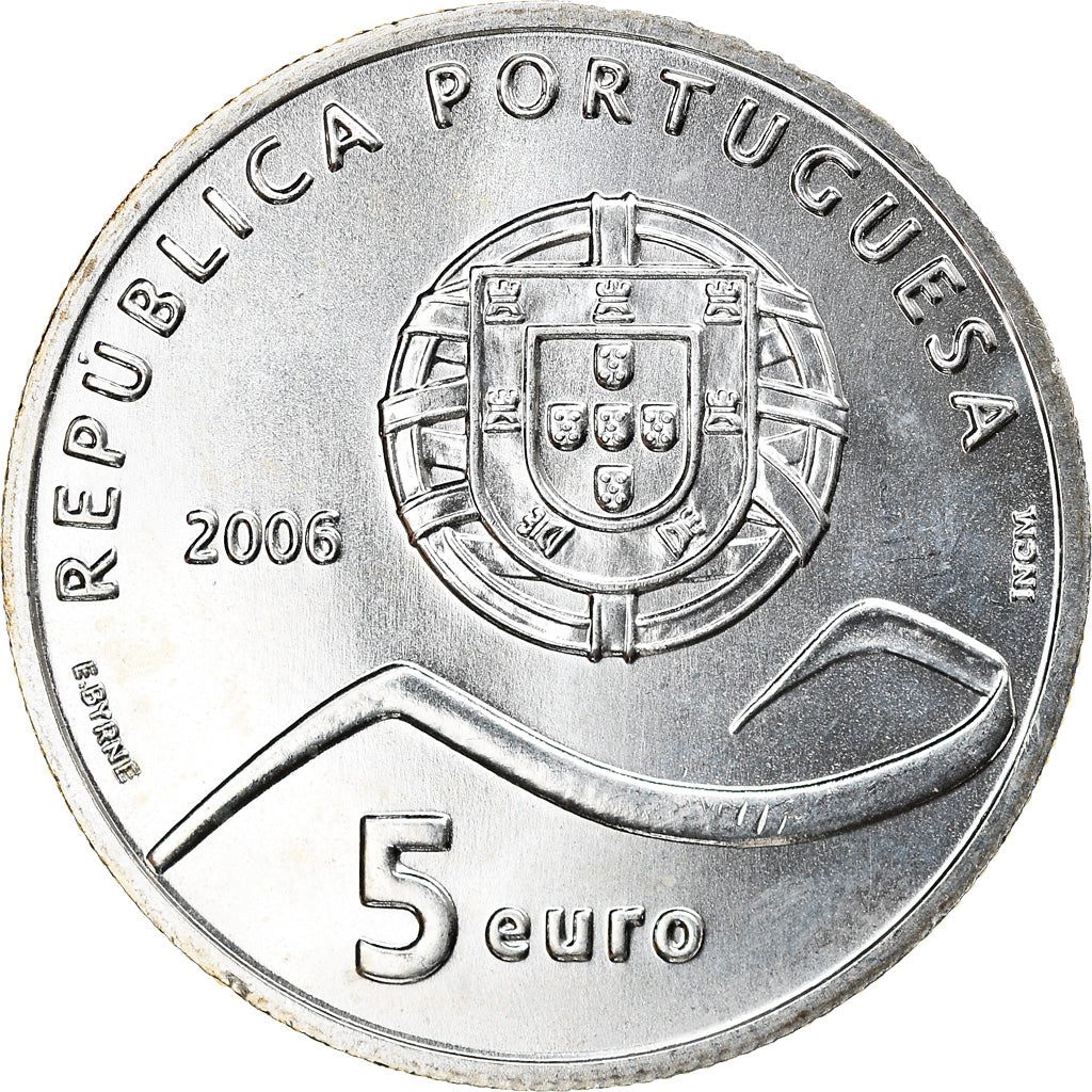 Portugal, 5 Euro, 2006, Lisbon, MS(63), Silver, KM:769