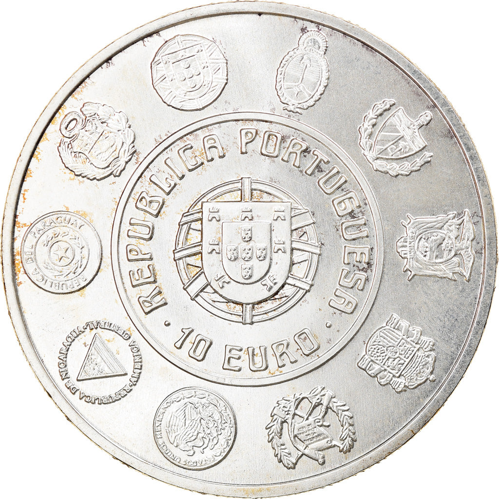 Portugal, 10 Euro, NAUTICA, 2003, Lisbon, MS(63), Prata, KM:748