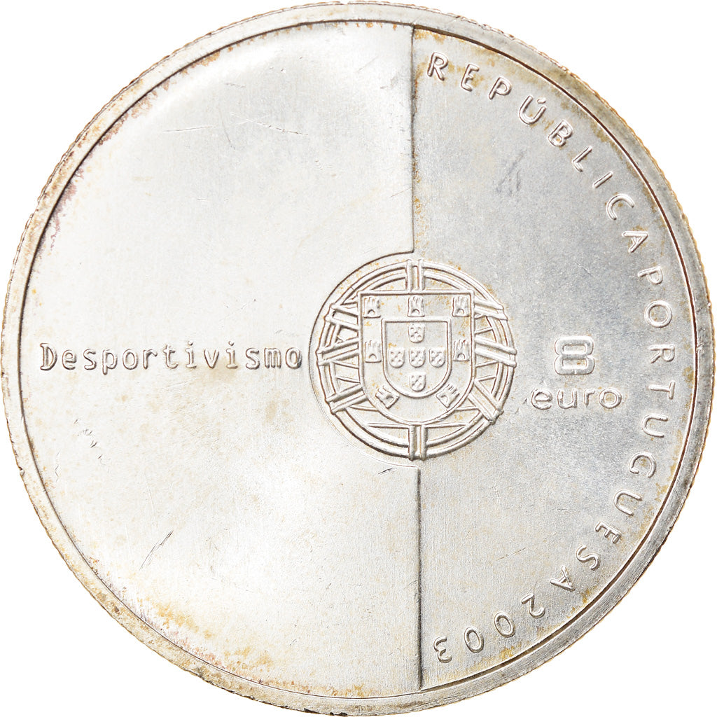 Portugal, 8 Euro, 2003, Lisbon, AU(55-58), Prata, KM:752