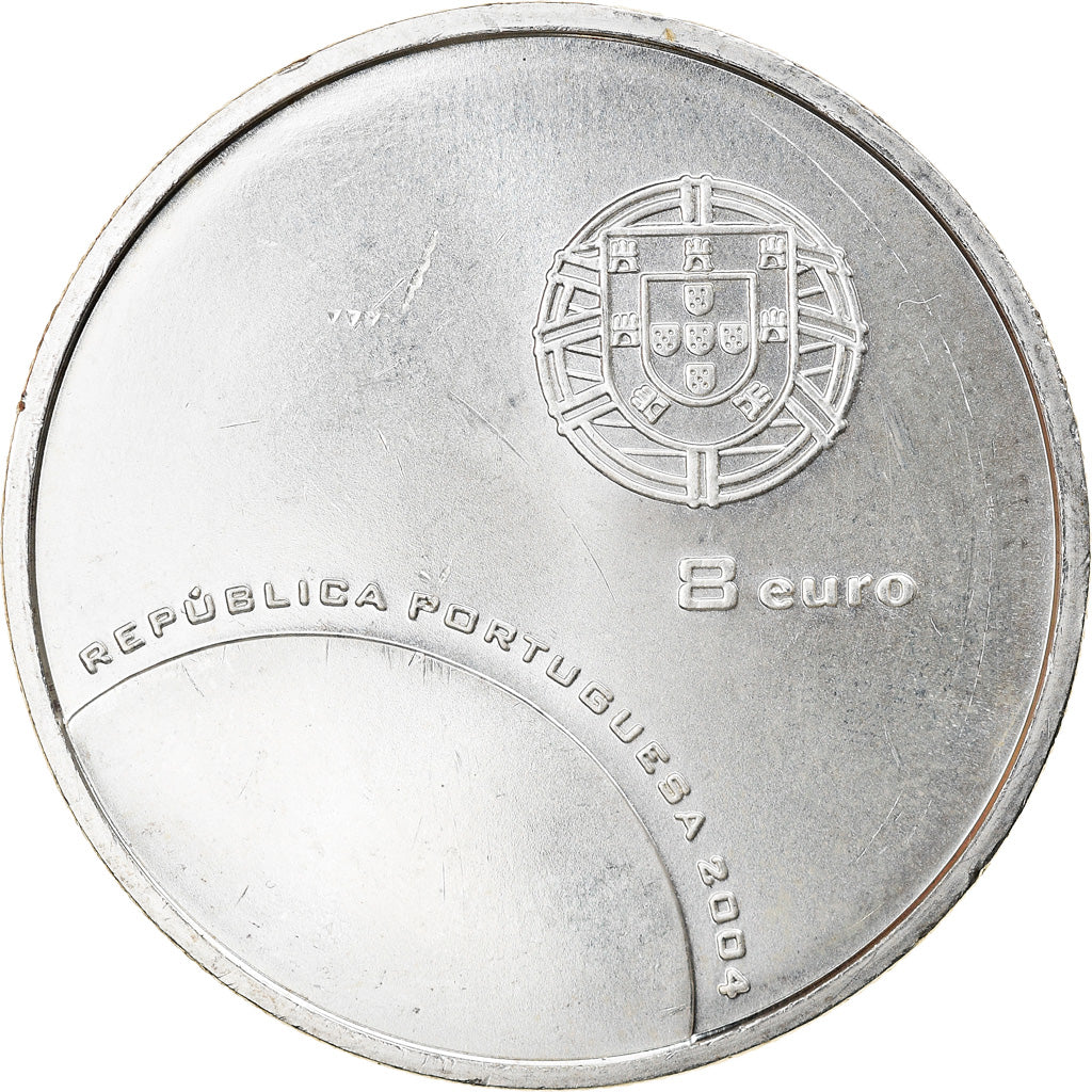 Portugal, 8 Euro, 2004, Lisbon, EF(40-45), Silver, KM:756