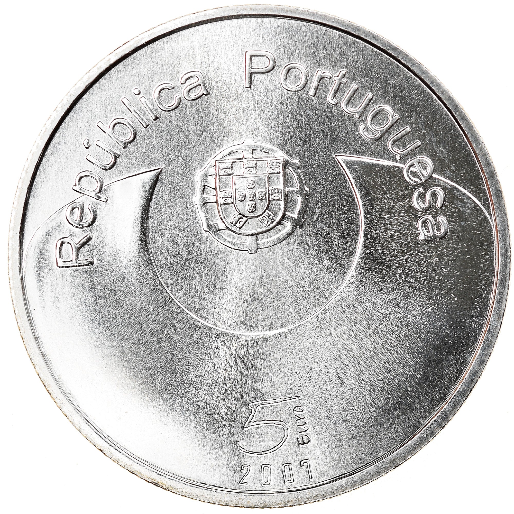 Portugal, 5 Euro, 2007, Lisbon, MS(65-70), Silver, KM:781