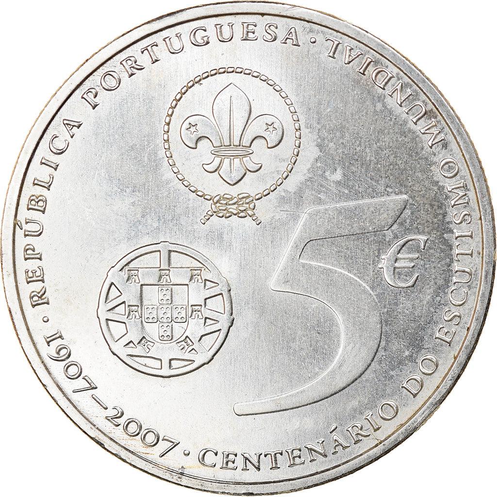 Portogallo, 5 Euro, 2007, Lisbon, SPL, Argento, KM:770