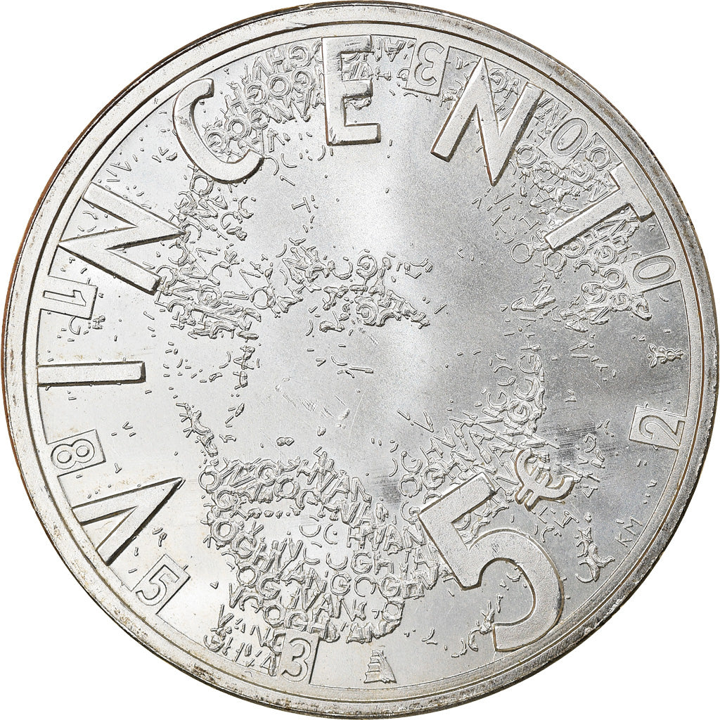 Netherlands, 5 Euro, 2003, Utrecht, Vincent Van Gogh, MS(63), Silver, KM:245