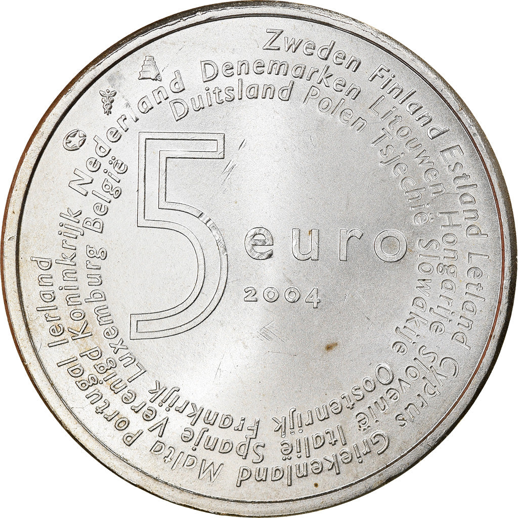 Países Bajos, 5 Euro, 2004, Utrecht, MBC+, Plata, KM:252