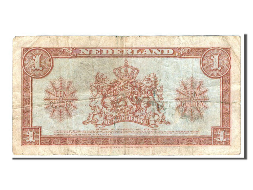 Netherlands, 1 Gulden, 1945, KM #70, EF(40-45), AL