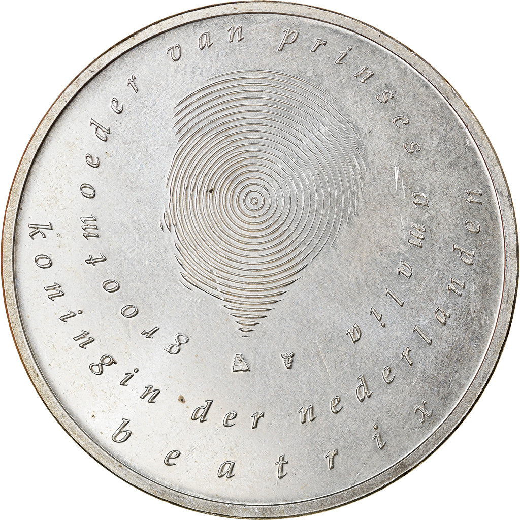Netherlands, 10 Euro, Birth of Princess Catharina Amalia, 2004, MS(63), Silver