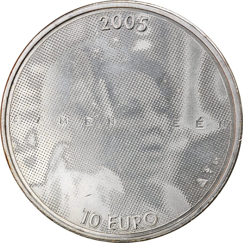 Netherlands, 10 Euro, Silver Jubilee of Reign, 2005, Utrecht, MS(63), Silver