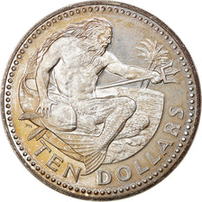 Coin, Barbados, 10 Dollars, 1979, Franklin Mint, AU(50-53), Silver, KM:17a