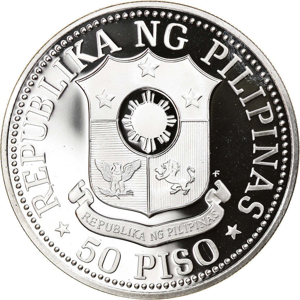 Moneta, Filippine, 50 Piso, 1975, BE, FDC, Argento, KM:212