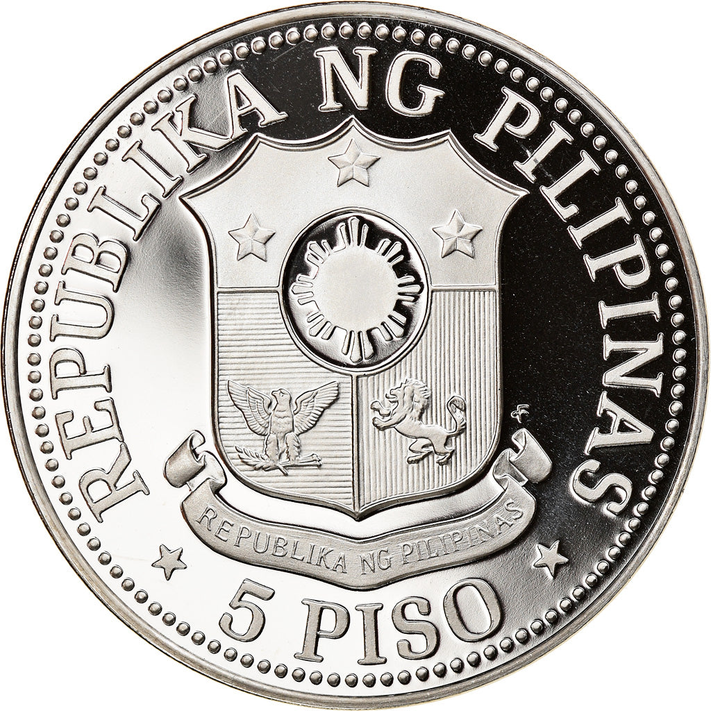 Moneda, Filipinas, 5 Piso, 1975, BE, FDC, Níquel, KM:210.1