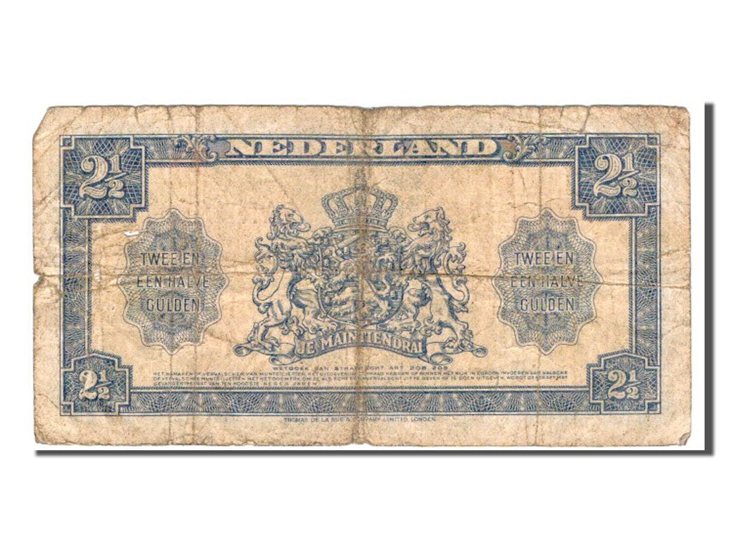 Netherlands, 2 1/2 Gulden, 1945, KM #71, F(12-15), 1AR