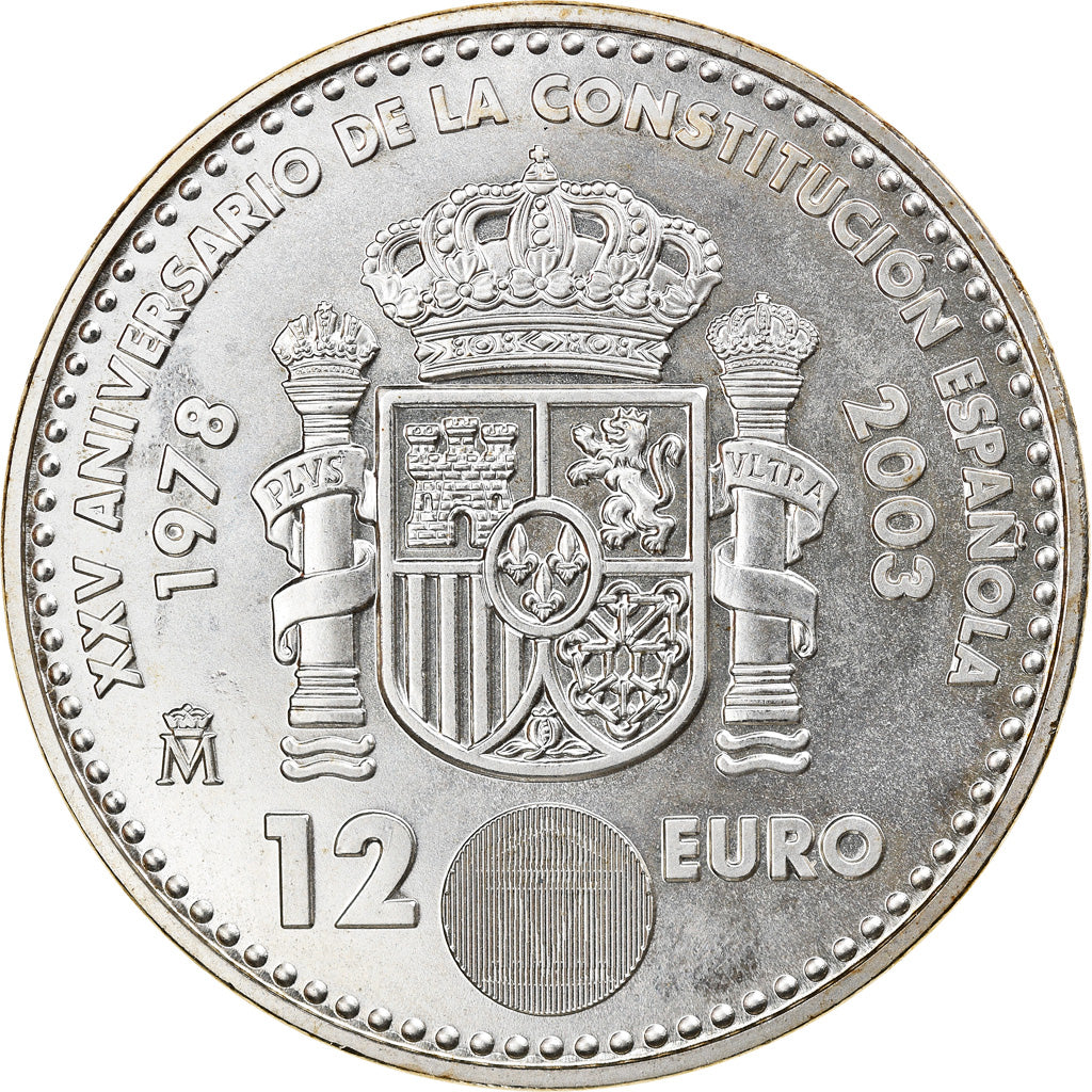Spagna, 12 Euro, 2003, Madrid, SPL, Argento, KM:1051