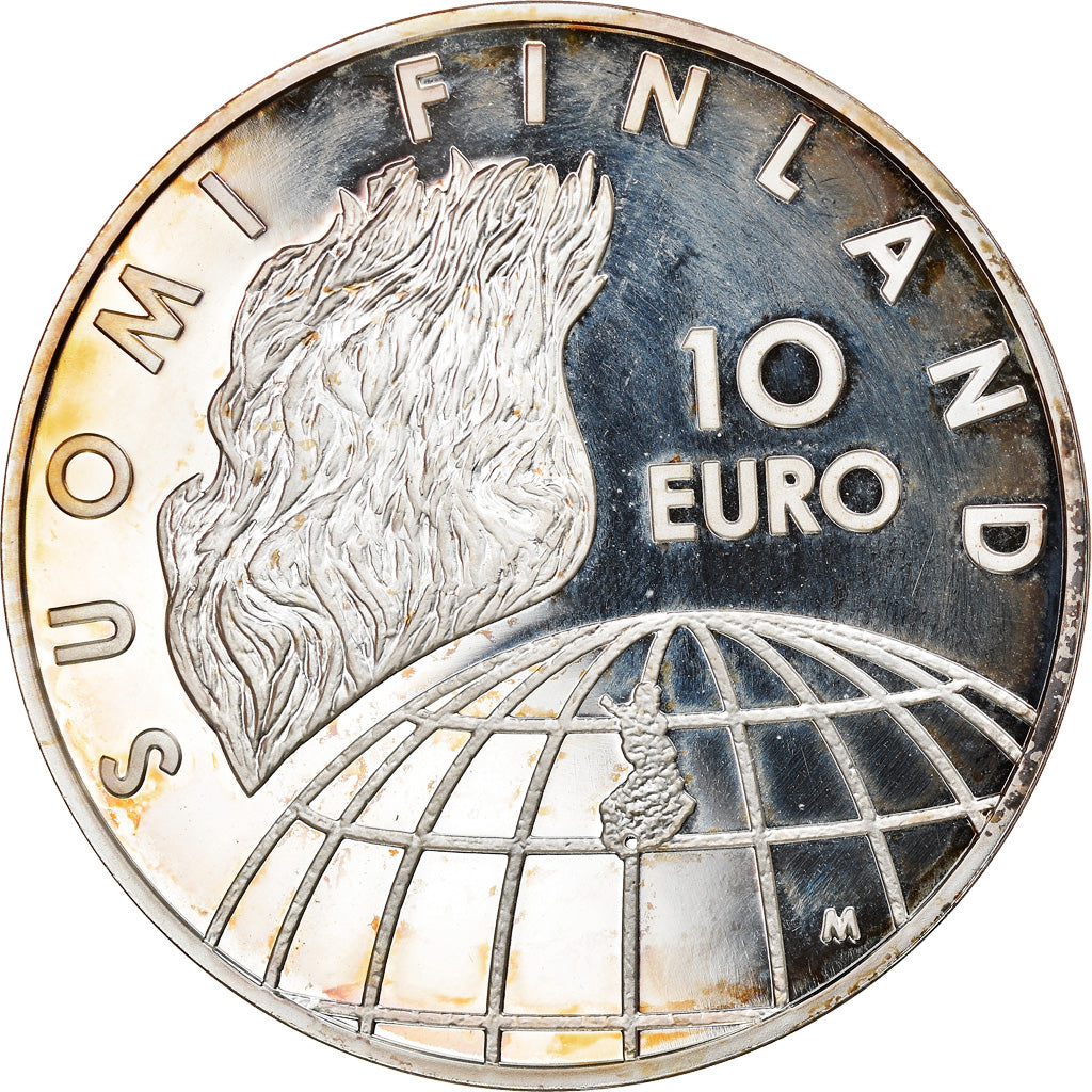Finlandia, 10 Euro, 2002, BE, FDC, Plata, KM:107