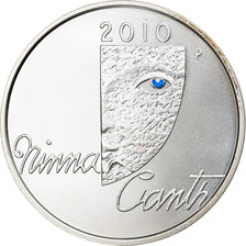 Finland, 10 Euro, Minna Canth, 2010, Colourized, MS(65-70), Silver, KM:152