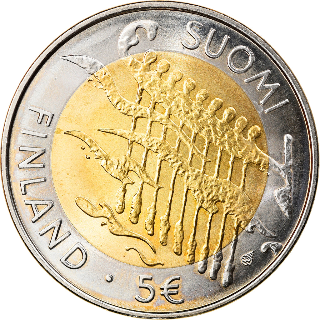 Finland, 5 Euro, 2007, Vantaa, MS(63), Bi-Metallic, KM:146