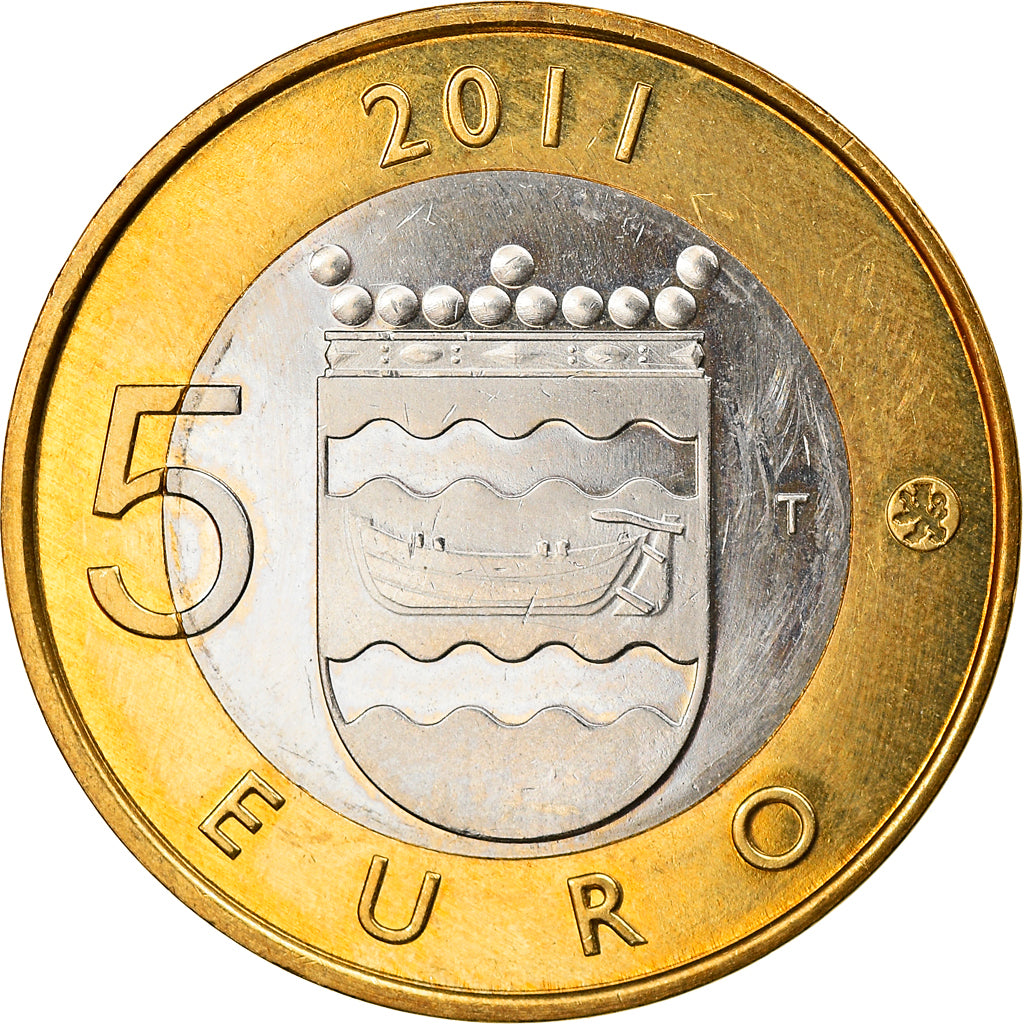Finlandia, 5 Euro, 2011, Vantaa, SC, Bimetálico, KM:160