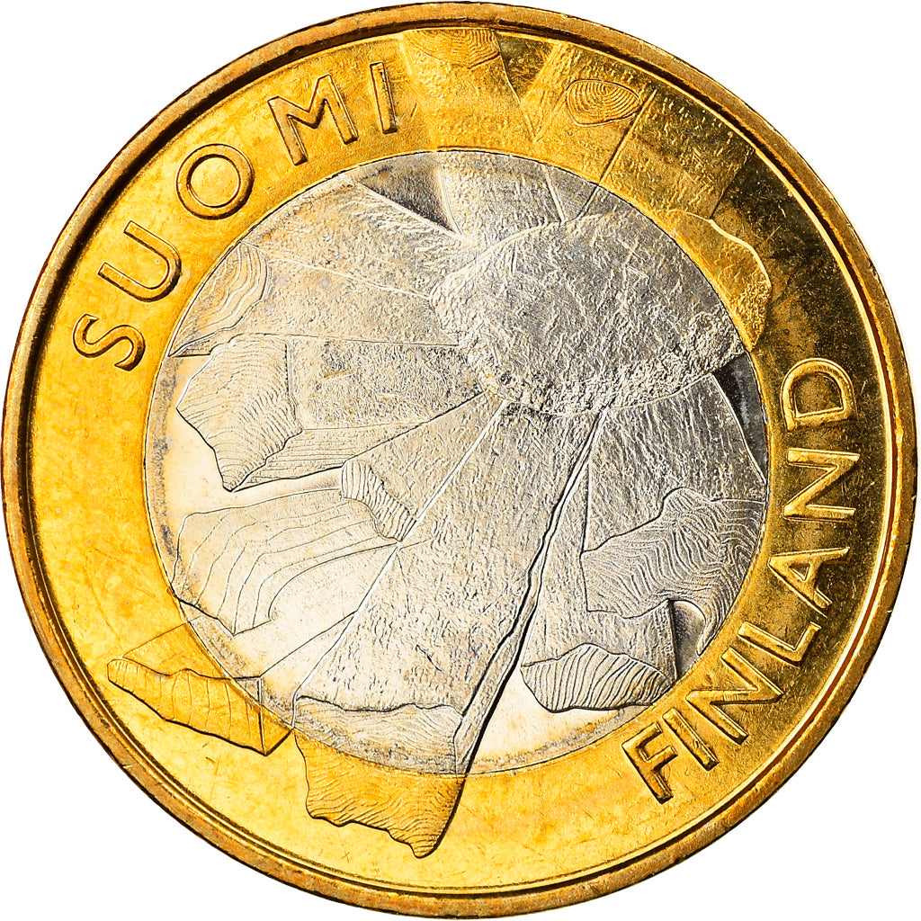 Finlândia, 5 Euro, 2011, Vantaa, AU(55-58), Bimetálico, KM:171