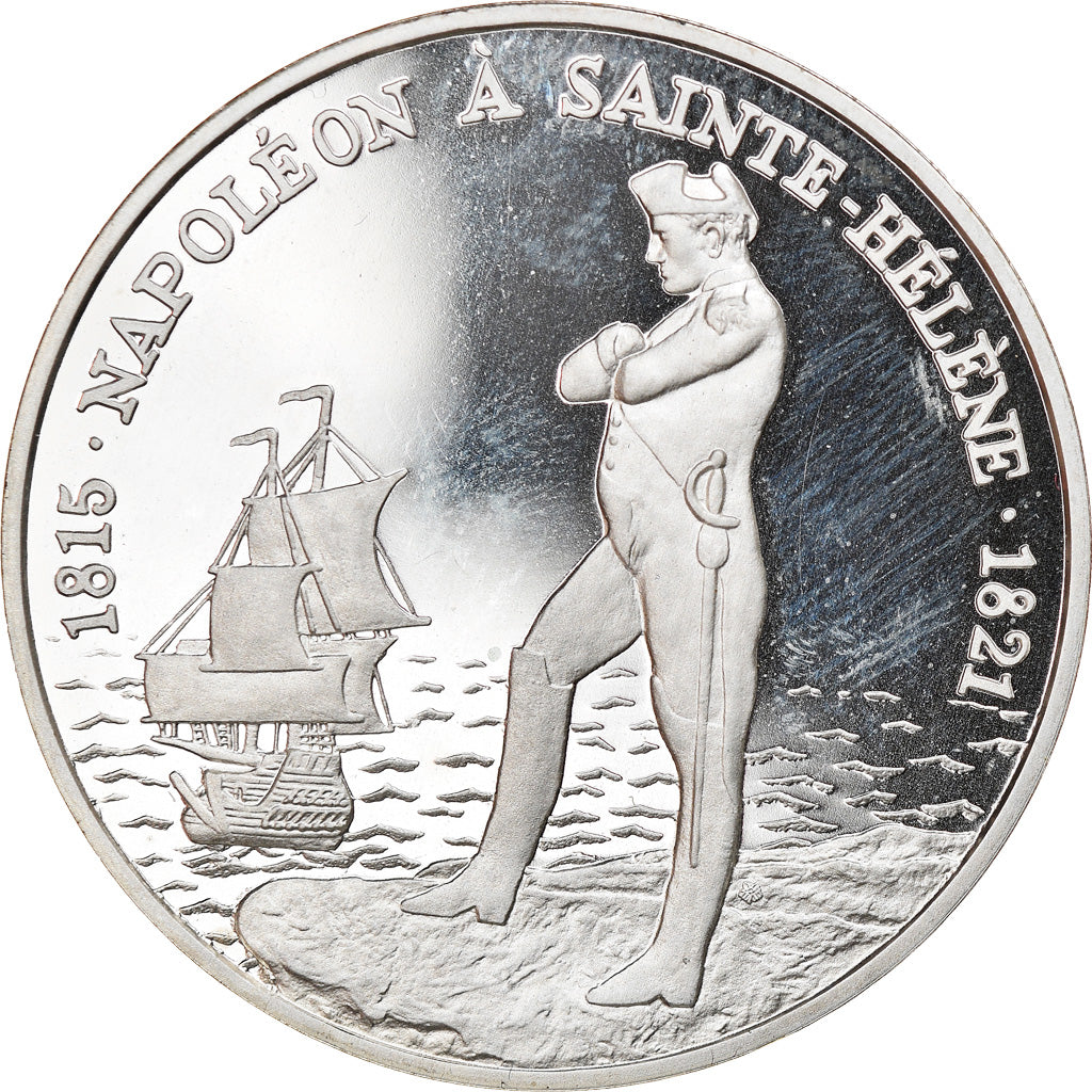 France, Medal, Napoléon Ier à Saint-Hélène, History, 1989, MS(63), Silver