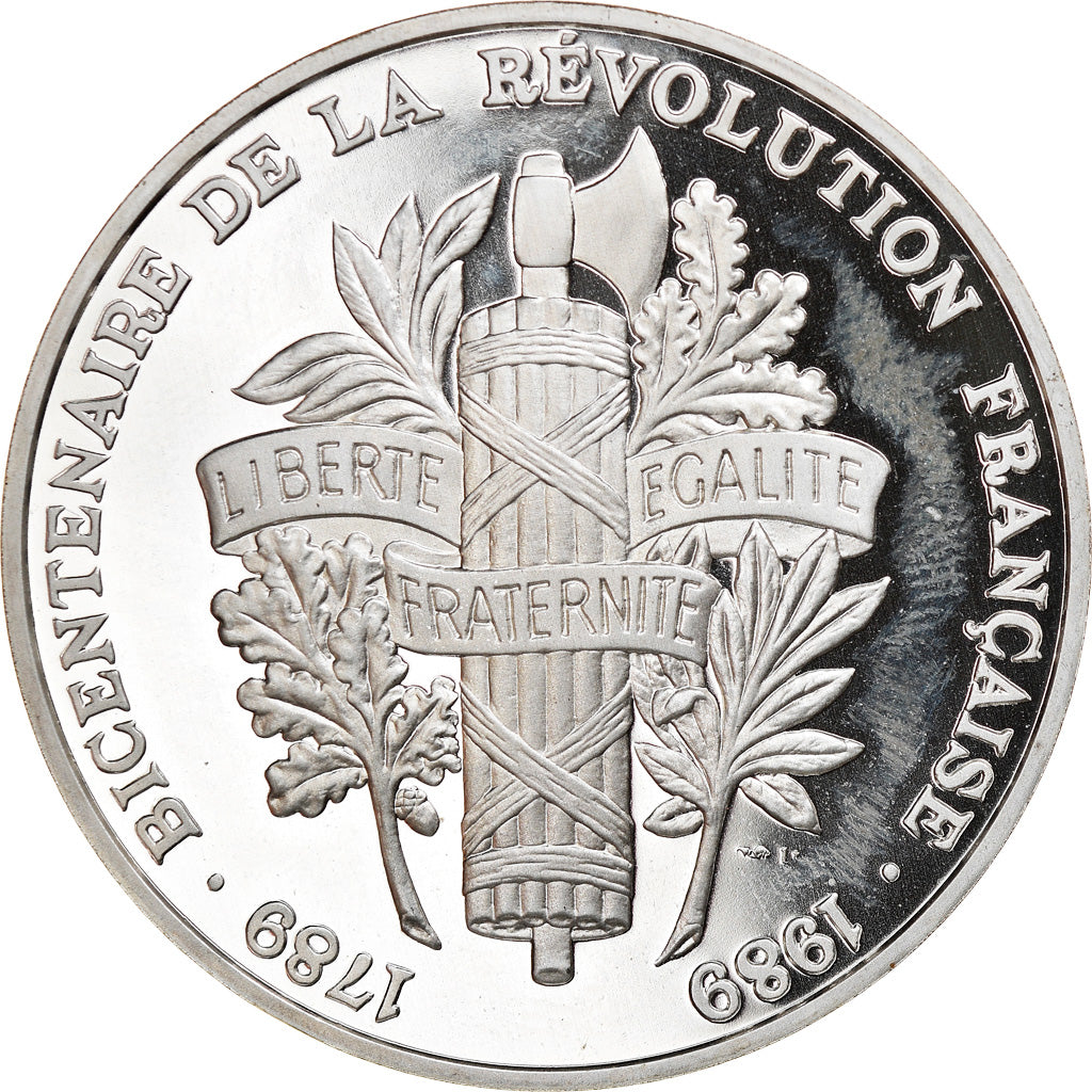 France, Medal, Napoléon Ier à Saint-Hélène, History, 1989, MS(63), Silver
