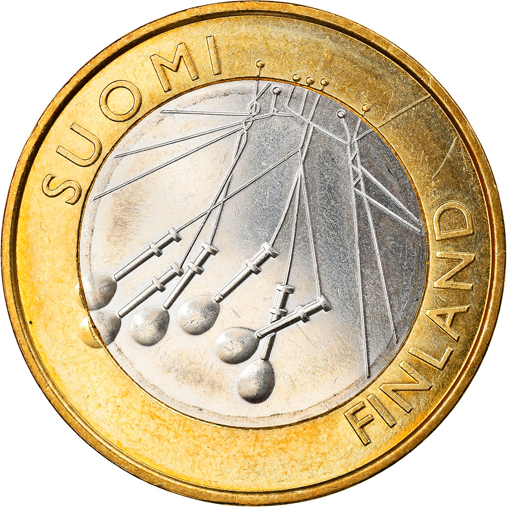 Finland, 5 Euro, 2010, Vantaa, MS(63), Bi-Metallic, KM:156