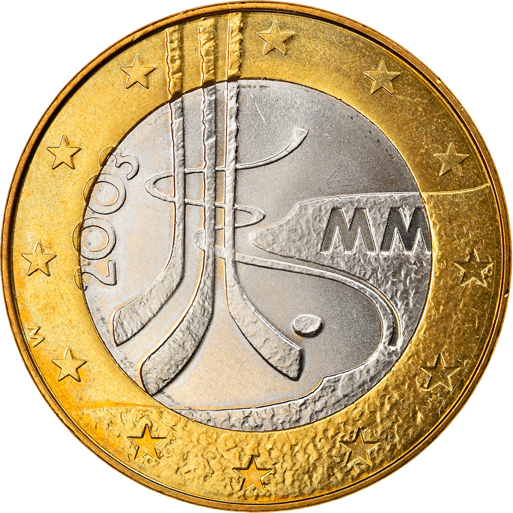 Coin, Finland, 5 Euro, 2003, Vantaa, MS(63), Bi-Metallic, KM:111