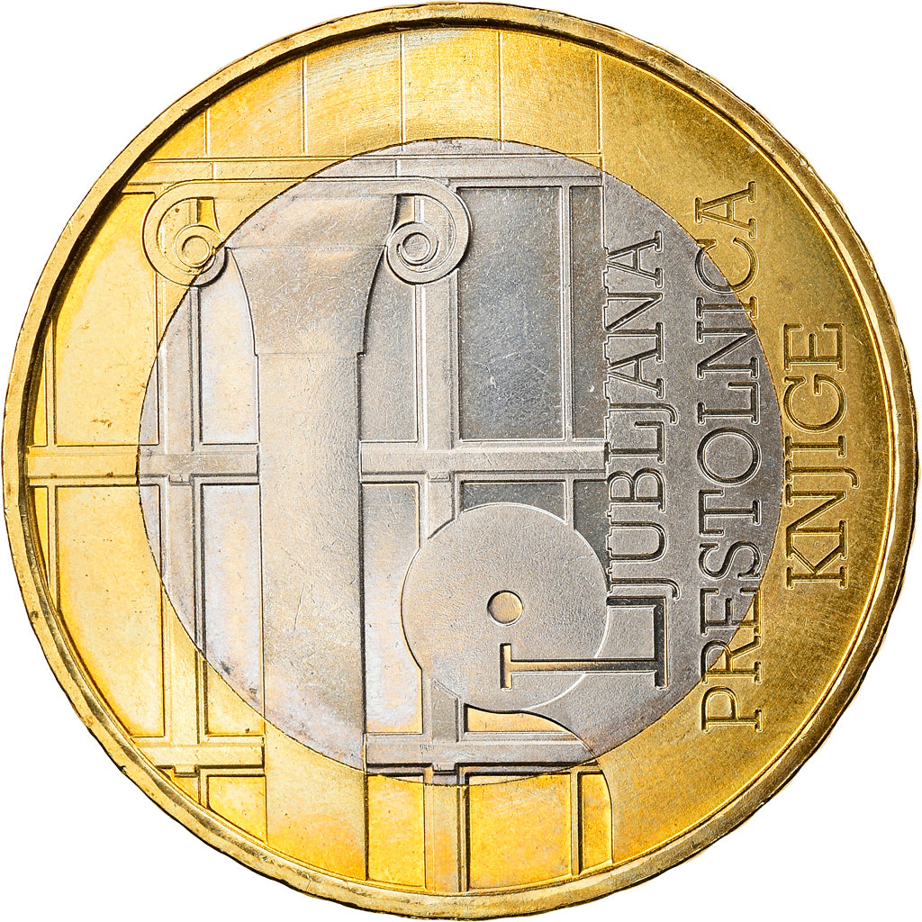 Słowenia, 3 Euro, 2010, MS(63), Bimetaliczny, KM:95