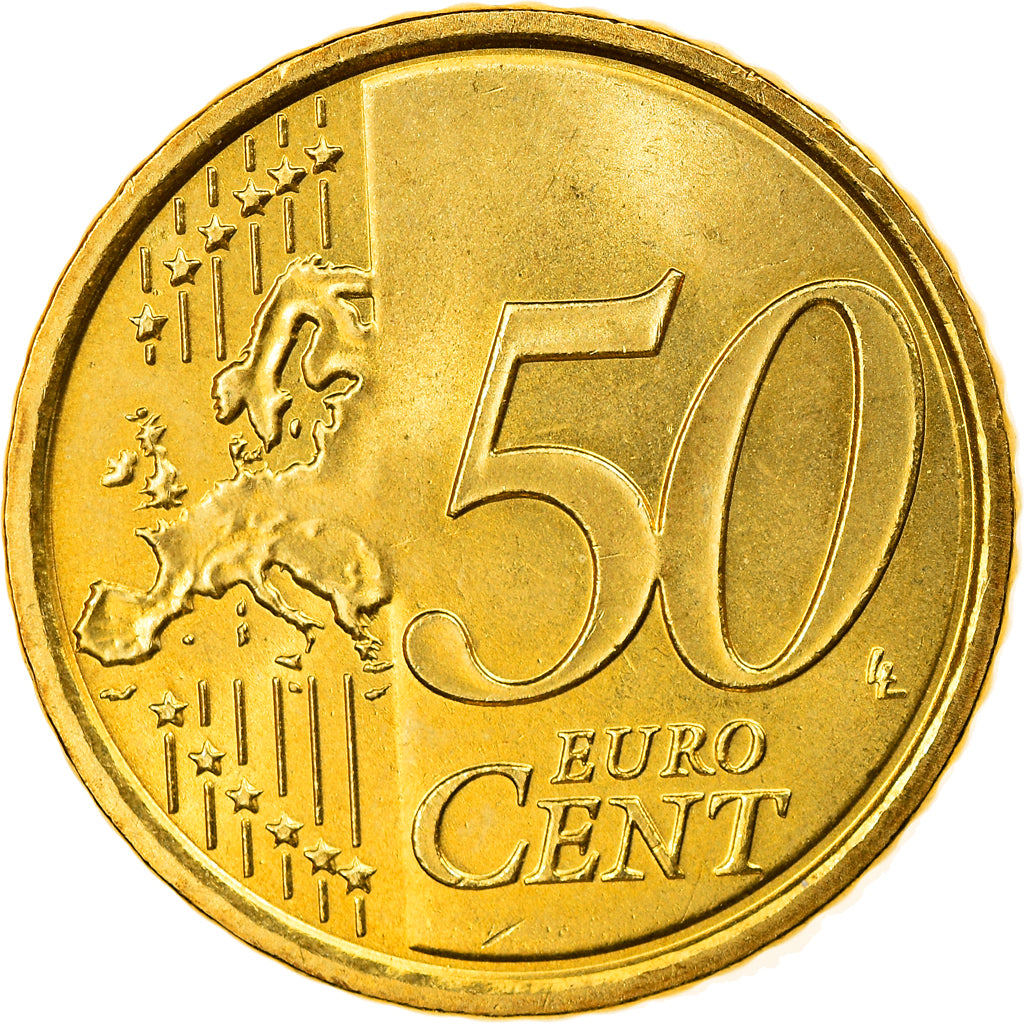 VATICAN CITY, 50 Euro Cent, 2010, Rome, MS(63), Brass, KM:387