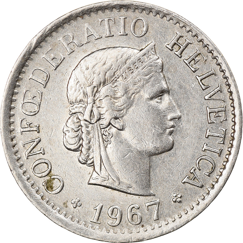 Monnaie, Suisse, 10 Rappen, 1967, Bern, TTB, Copper-nickel, KM:27