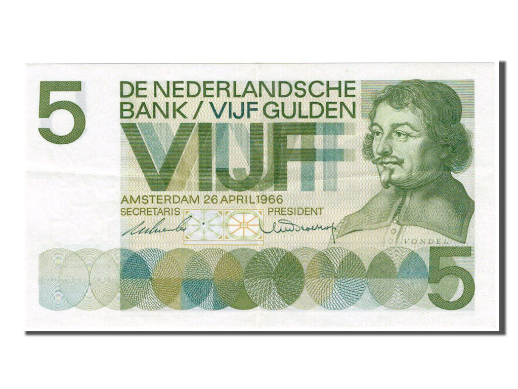 Billet, Pays-Bas, 5 Gulden, 1966, SUP