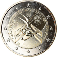 Andorra, 2 Euro, Coupe du monde de ski alpin, 2019, BU, FDC, Bi-Metallic