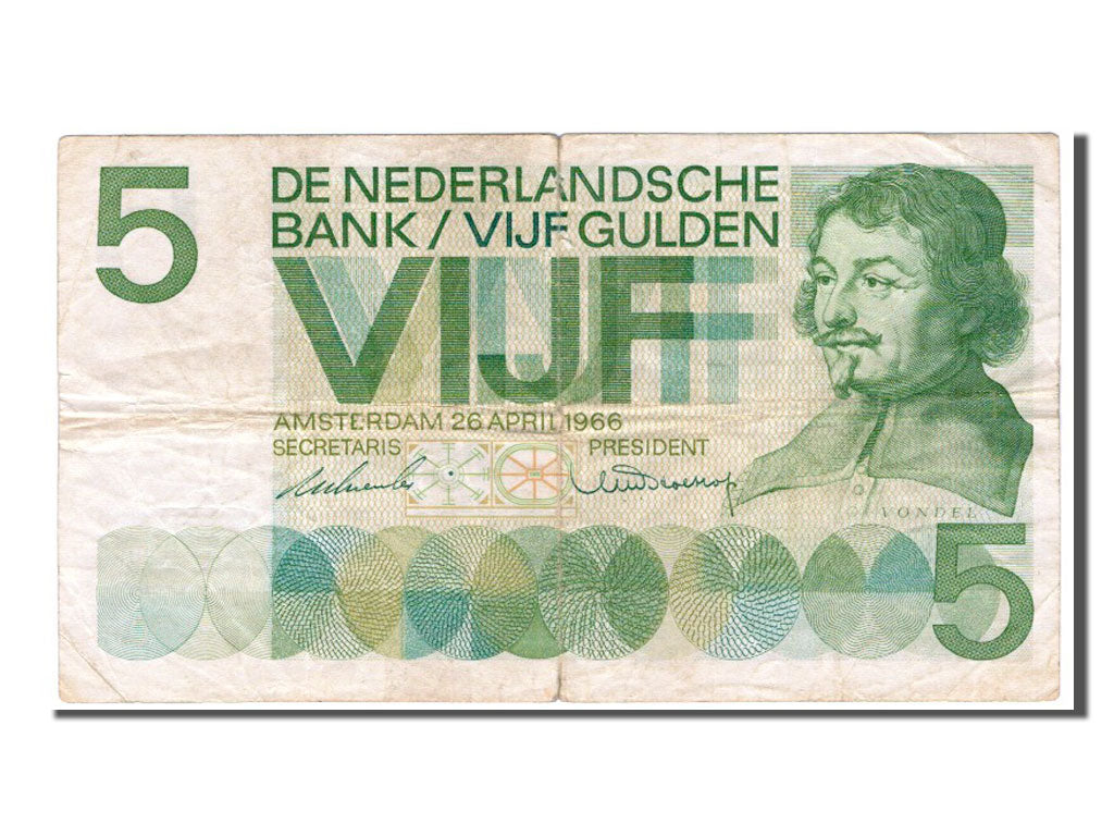 Billet, Pays-Bas, 5 Gulden, 1966, TTB