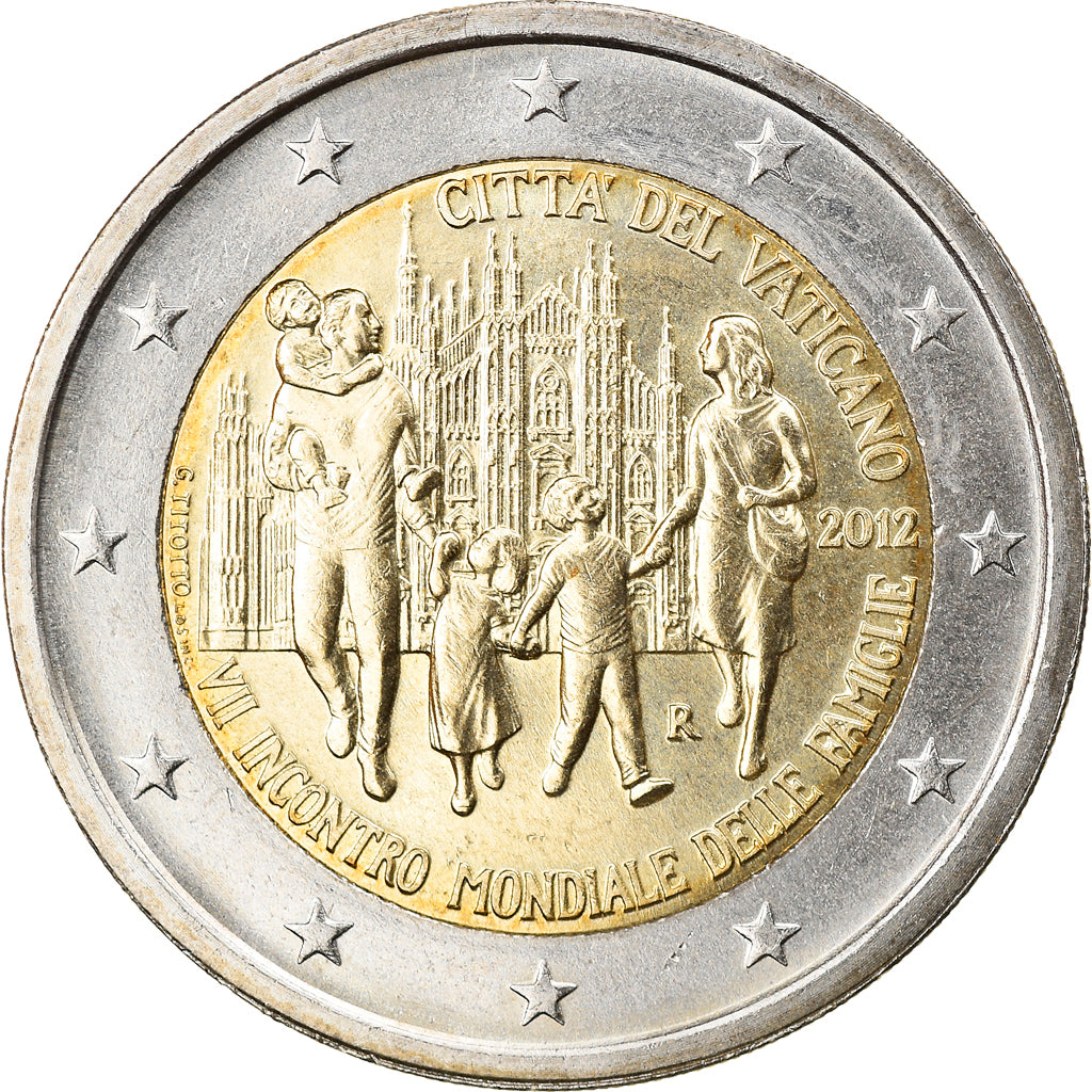 Vatikanstadt, 2 Euro, 7th World Meeting of Families, 2012, Rome, SS+