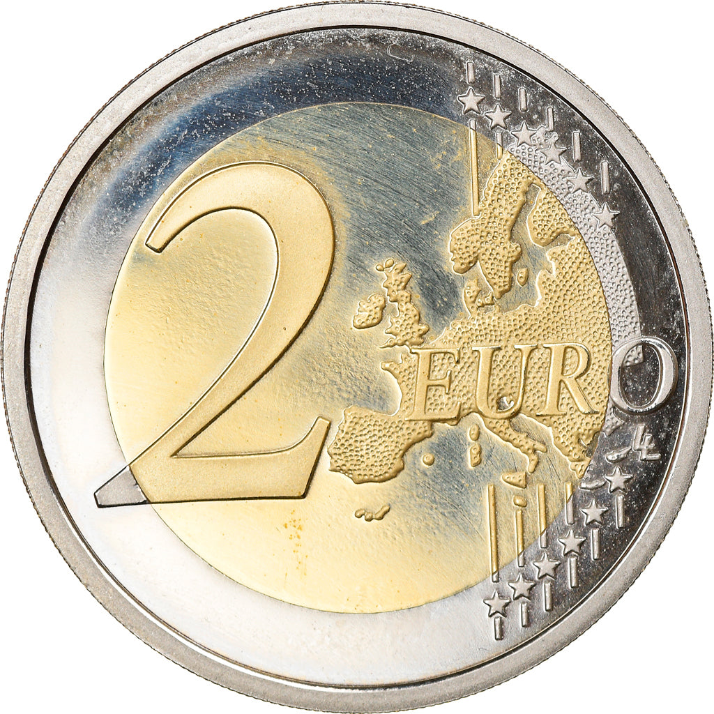 Monaco, 2 Euro, 800 ans de la FORTERESSE, 2015, BE, MS(65-70), Bi-Metallic