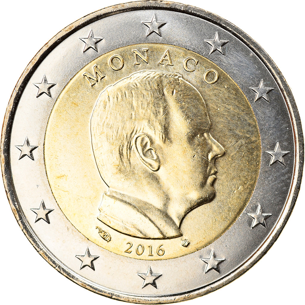 Monaco, 2 Euro, 2016, MS(63), Bi-Metallic, Gadoury:MC 195