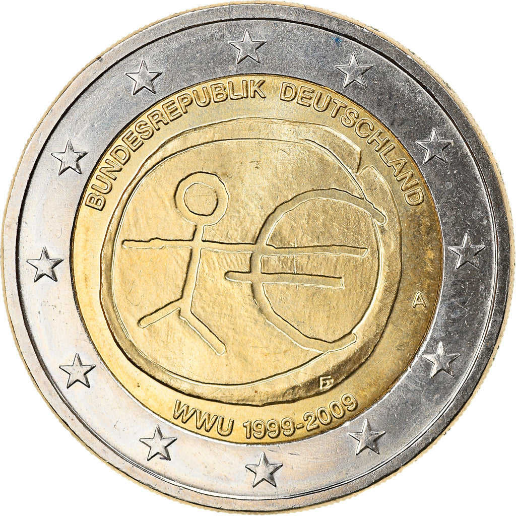 Germania, 2 Euro, EMU, 2009, Berlin, SPL, Bi-metallico, KM:New
