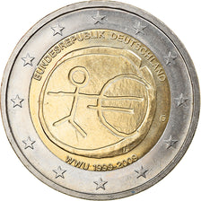 Deutschland, 2 Euro, EMU, 2009, Karlsruhe, UNZ, Bi-Metallic, KM:277
