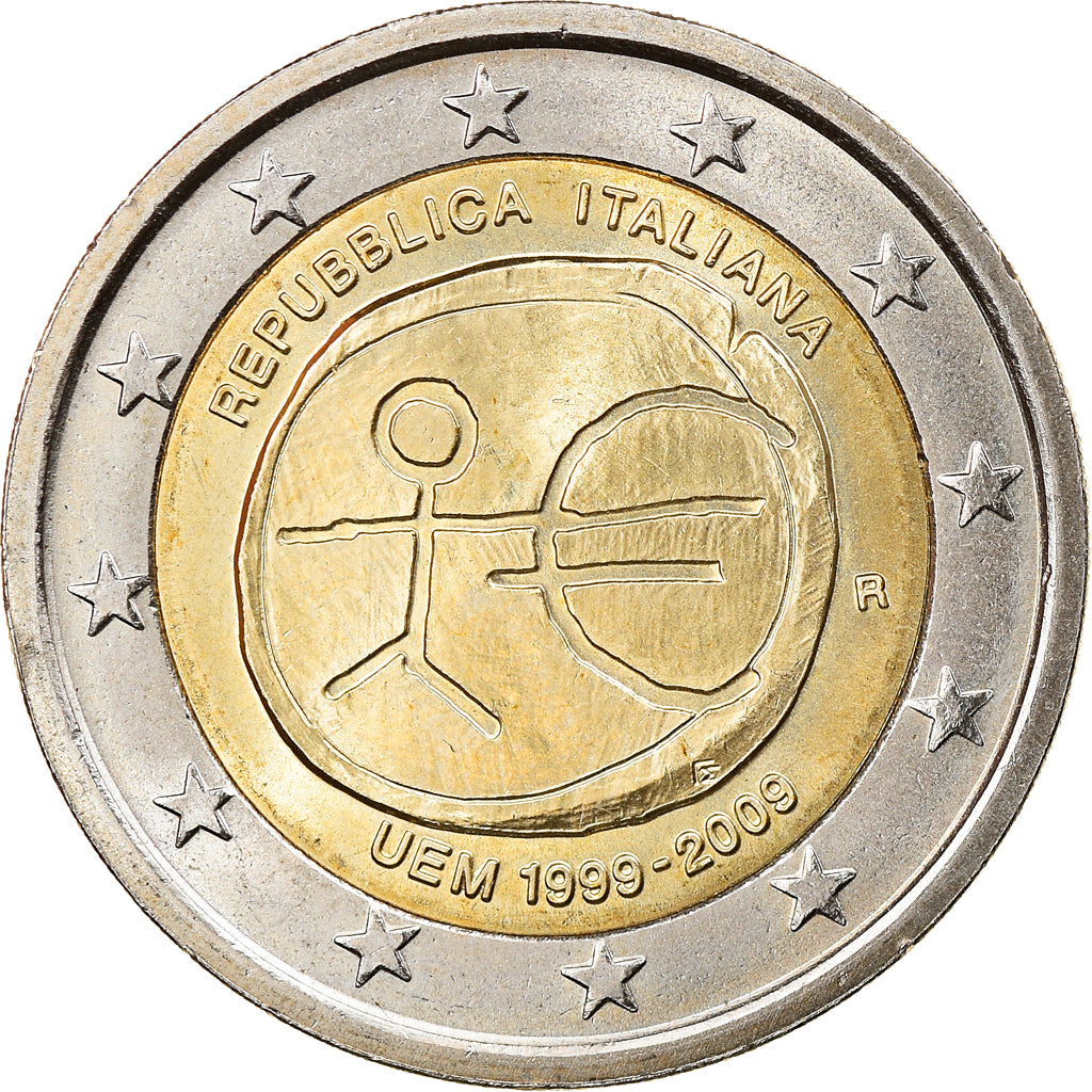 Italy, 2 Euro, EMU, 2009, MS(63), Bi-Metallic