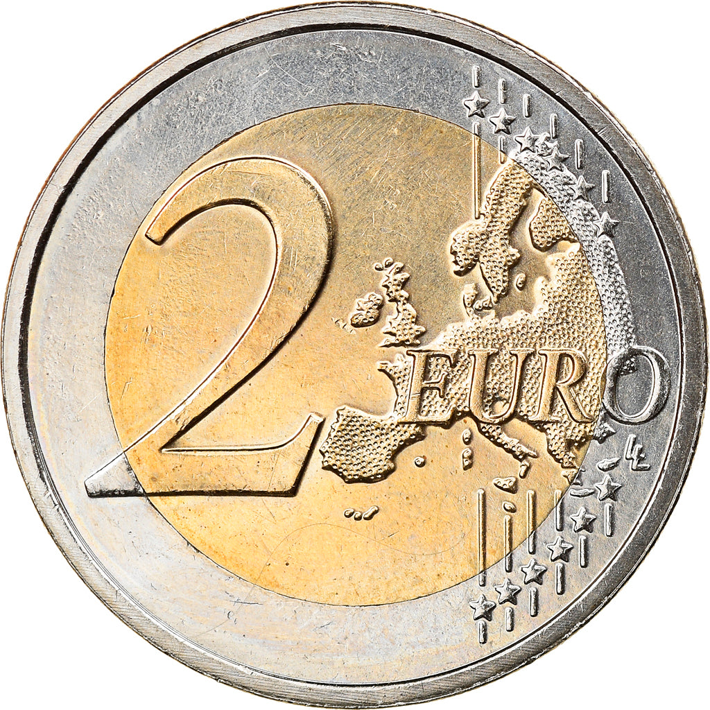 Malta, 2 Euro, E.M.U., 10th Anniversary, 2009, Paris, MS(63), Bi-Metallic