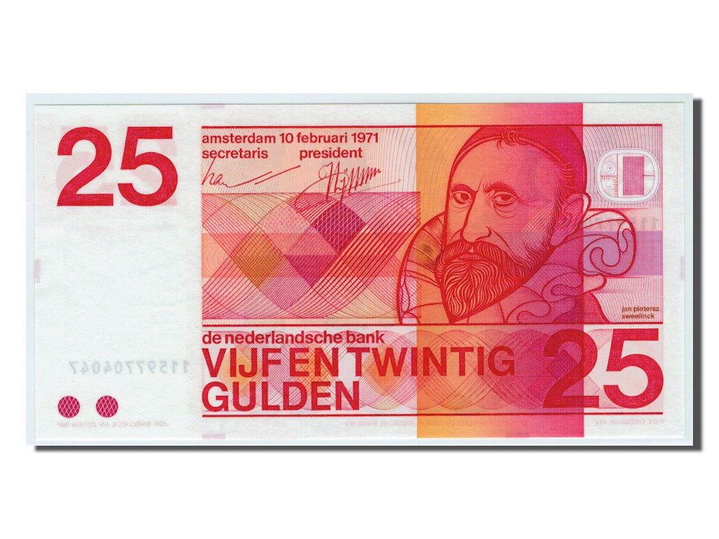Banknot, Holandia, 25 Gulden, 1971, UNC(65-70)