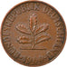 Monnaie, République fédérale allemande, 2 Pfennig, 1960, Munich, TTB, Bronze