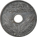 Munten, Frankrijk, État français, 10 Centimes, 1943, ZF+, Zinc, KM:903
