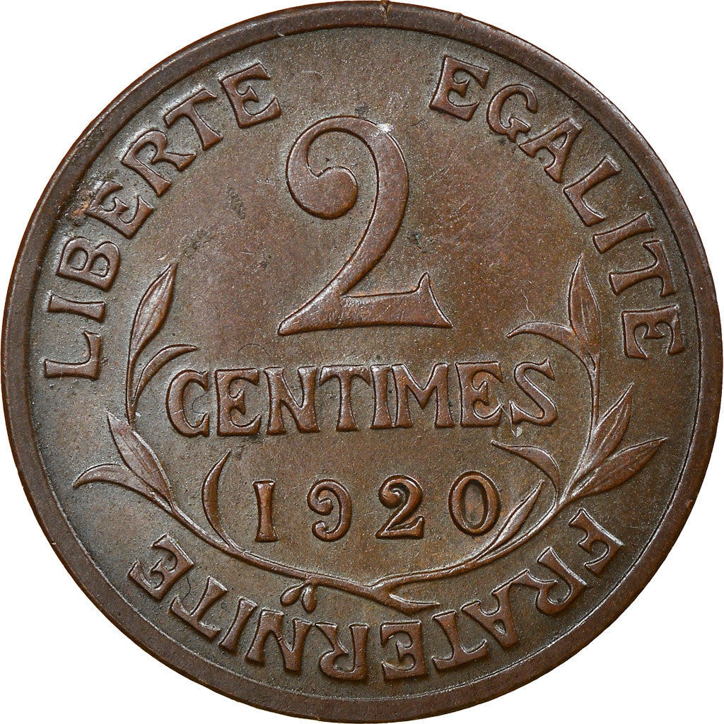 Coin, France, Dupuis, 2 Centimes, 1920, Paris, EF(40-45), Bronze, KM:841