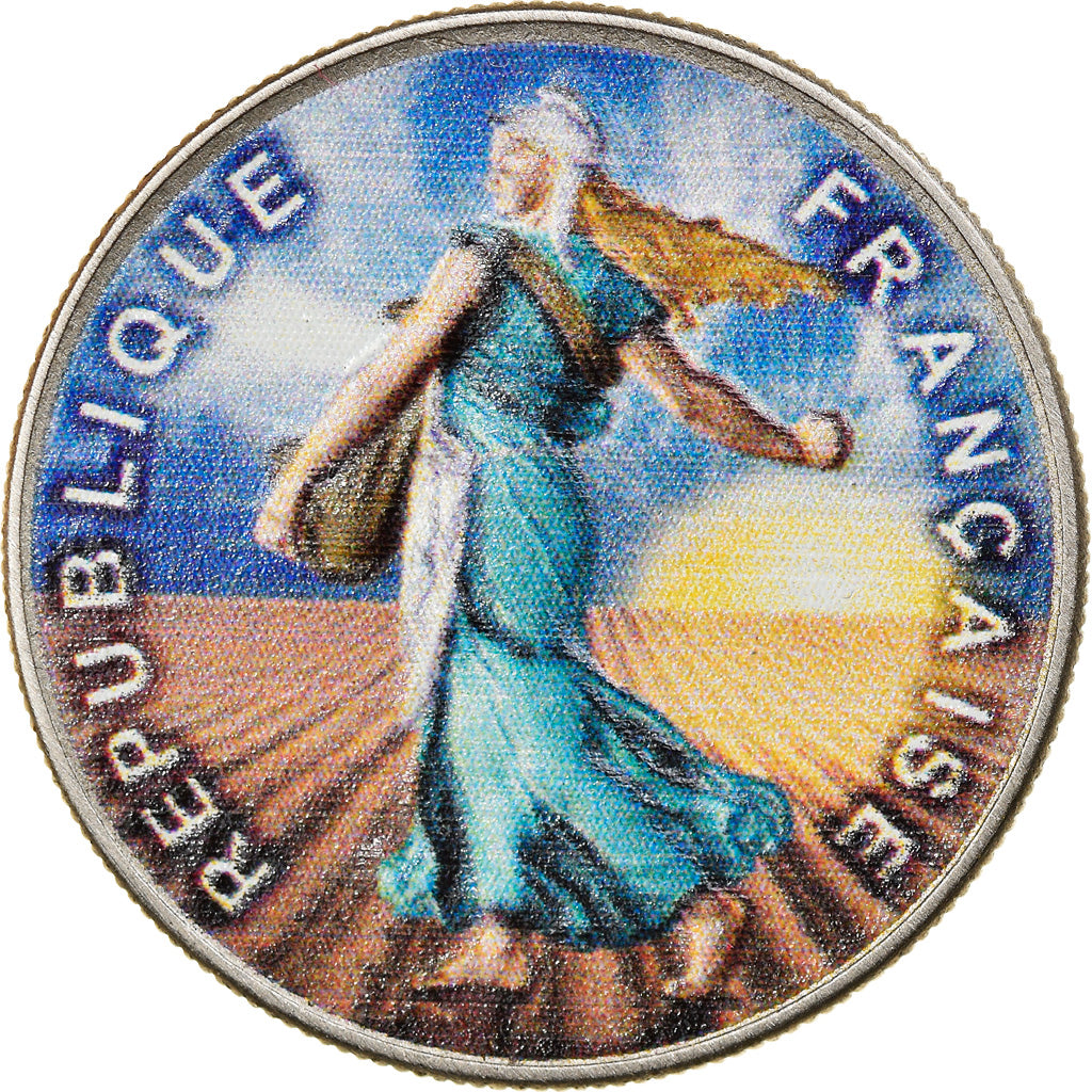 Moneda, Francia, Semeuse, Franc, 1964, Paris, Colourized, MBC, Níquel