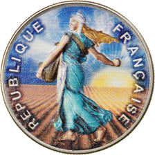 Moneda, Francia, Semeuse, Franc, 1964, Paris, Colourized, MBC, Níquel