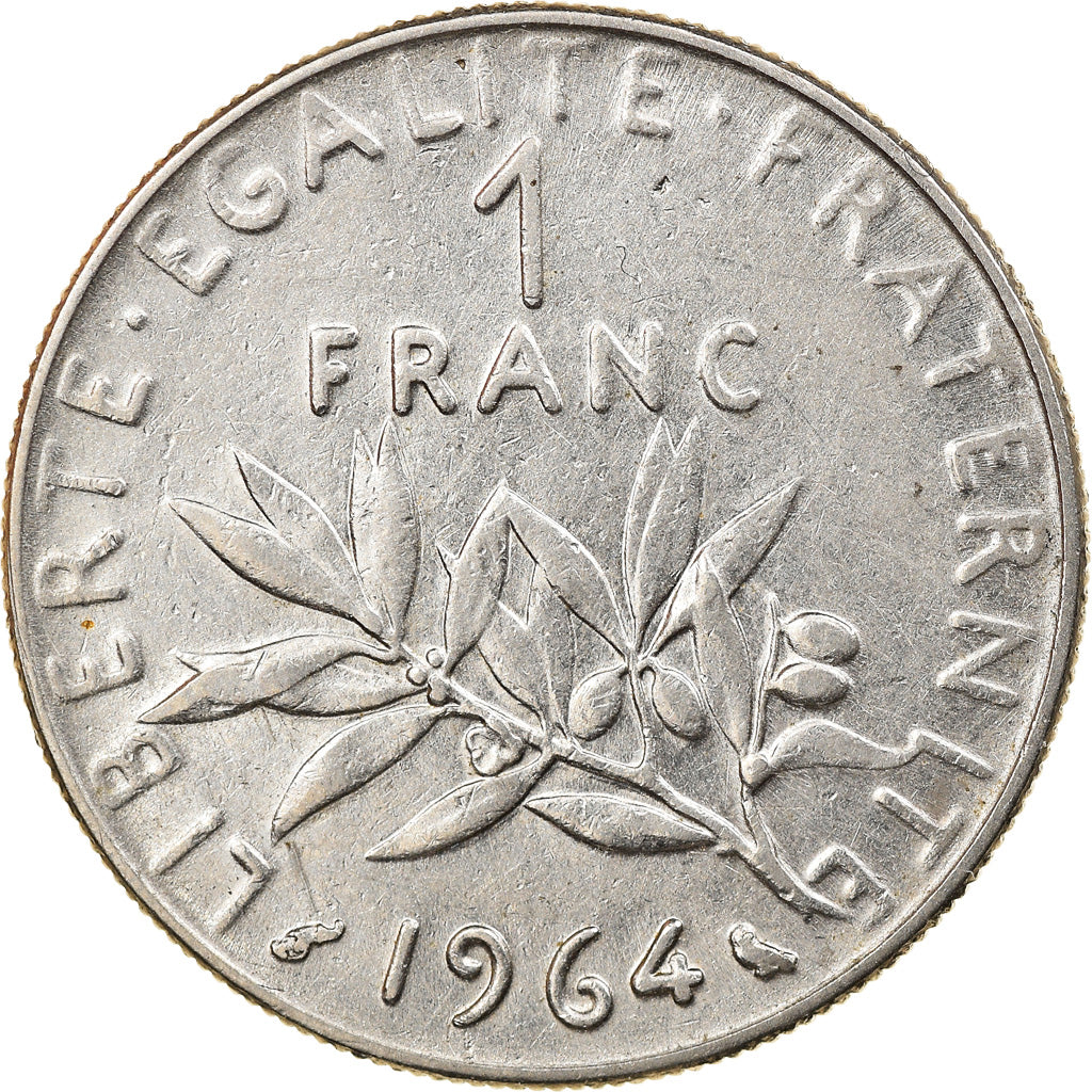 Moneda, Francia, Semeuse, Franc, 1964, Paris, Colourized, MBC, Níquel