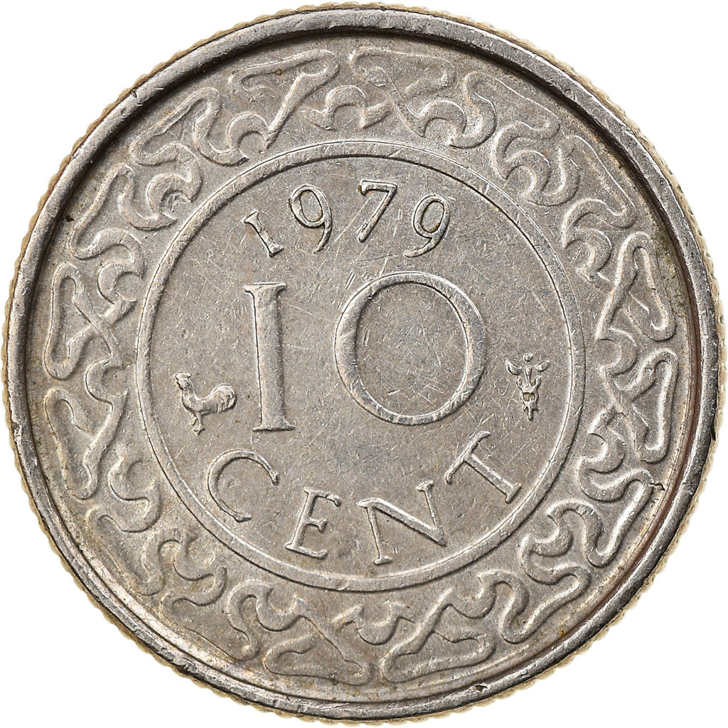 Monnaie, Surinam, 10 Cents, 1979, TTB, Copper-nickel, KM:13