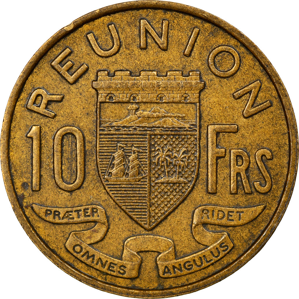 Coin, Réunion, 10 Francs, 1955, AU(50-53), Aluminum-Bronze, KM:10