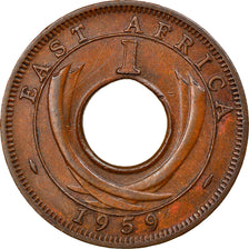 Coin, EAST AFRICA, Elizabeth II, Cent, 1959, EF(40-45), Bronze, KM:35
